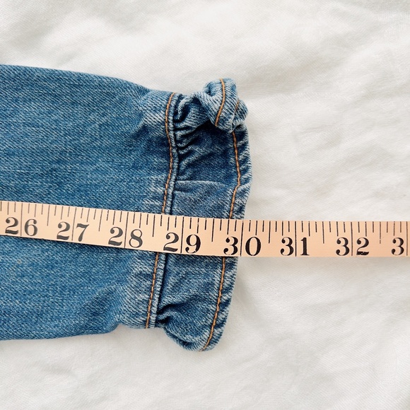 Feminine Cotton Gap 1969 Jean Jacket Ruffles & Peplum Size Medium Coquette Girly - Picture 9 of 11